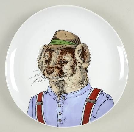 Dapper Animal Salad Plate