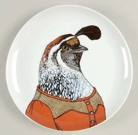 Dapper Animal Salad Plate