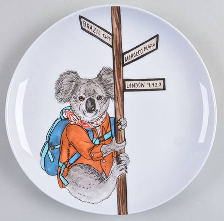 Dapper Animal Salad Plate