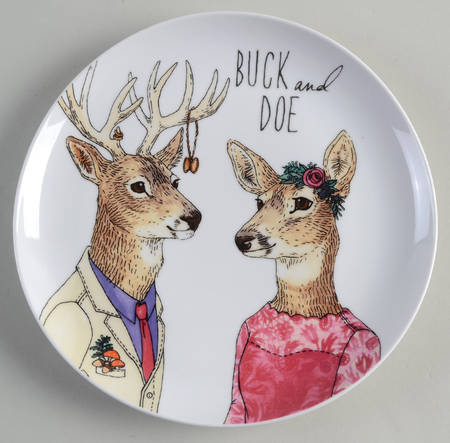 Dapper Animal Salad Plate