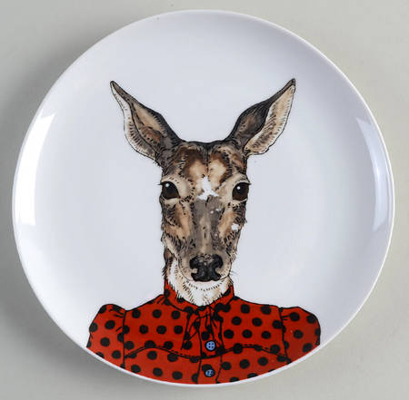 Dapper Animal Salad Plate