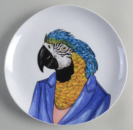 Dapper Animal Salad Plate