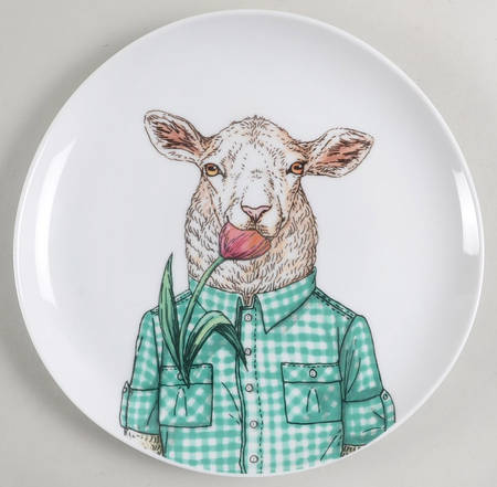 Dapper Animal Salad Plate
