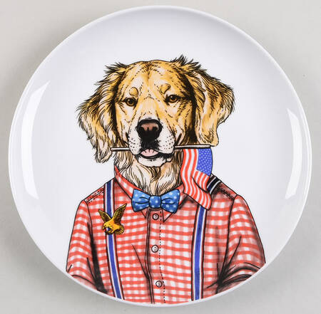 Dapper Animal Salad Plate