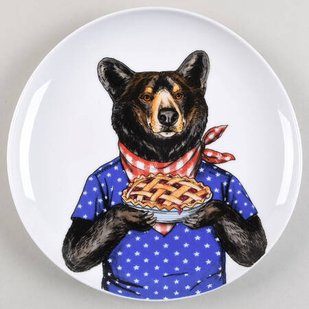 Dapper Animal Salad Plate
