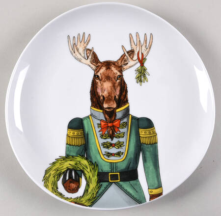 Dapper Animal Salad Plate