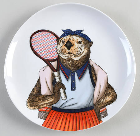 Dapper Animal Salad Plate