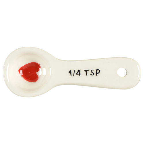 Valentine's Day 1/4 Teaspoon Ceramic Measuring Spoon