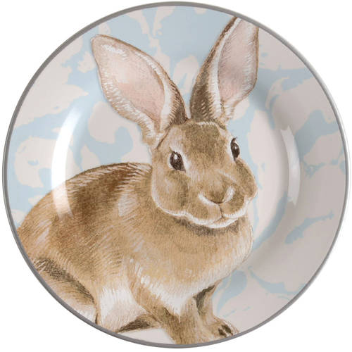 Damask Easter Bunny Salad Plate