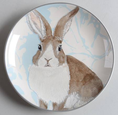 Damask Easter Bunny Appetizer Plate by Williams-Sonoma