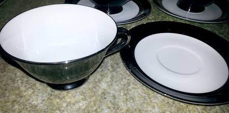 W1I1 Footed Cup & Saucer Set by Wimco-Japan