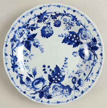 French Blue Bouquet Salad Plate