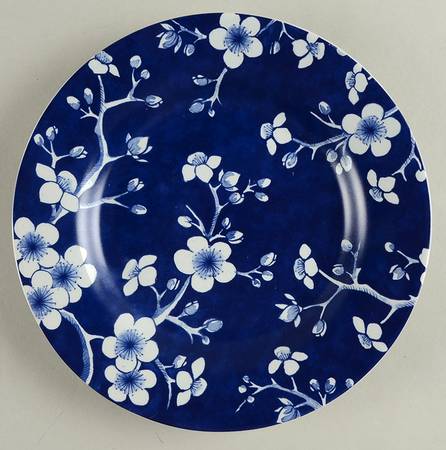 French Blue Bouquet Salad Plate