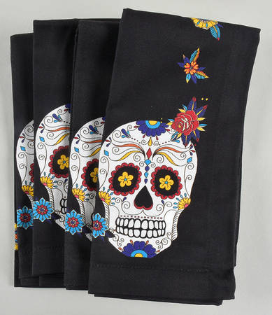 Day of the Dead Cloth Napkin - Set of 4