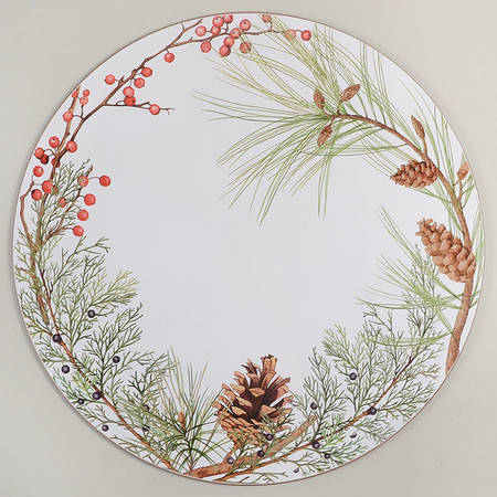 Woodland Berry Round Placemat with Cork Back