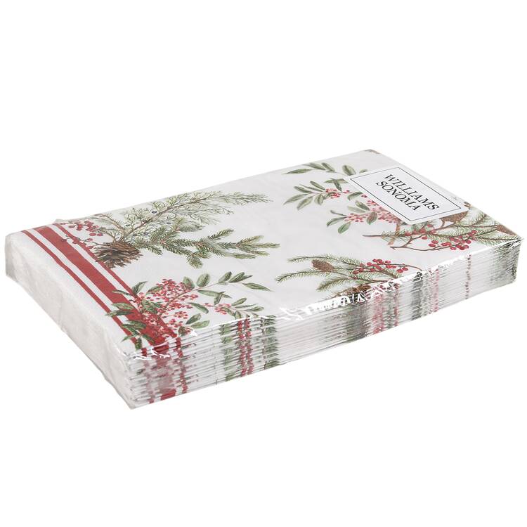 Woodland Berry Package of Paper Guest Towel Napkins by Williams-Sonoma