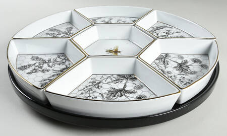 Honeycomb 8-Piece Lazy Susan with Stand