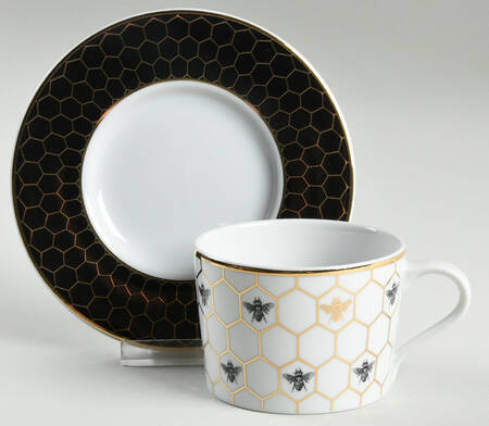 Honeycomb Flat Cup & Saucer Set
