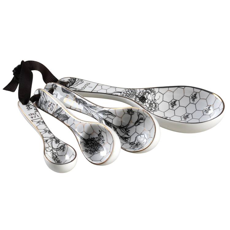 Honeycomb (4 Pc) Ceramic Measuring Spoon Set