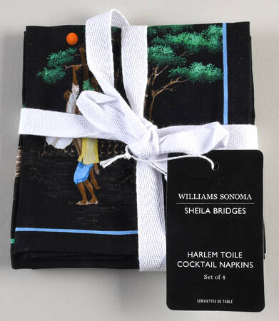 Sheila Bridges Cloth Cocktail Napkin - Set of 4 Motifs