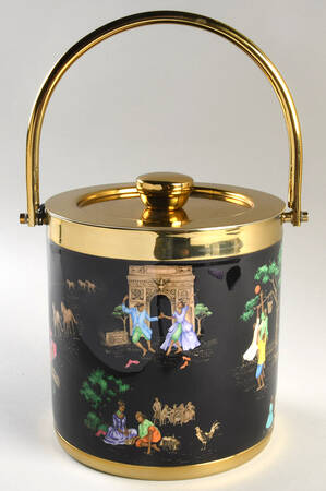 Sheila Bridges Metal Ice Bucket & Lid