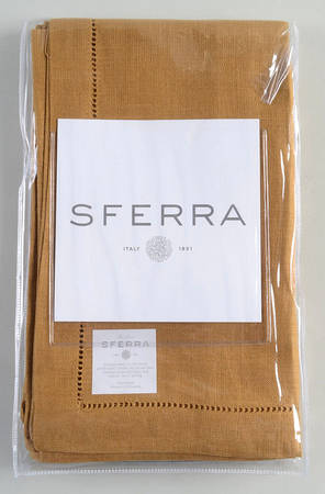 Fine Linens, Napkins (4 Pack) 20" x 20" Curry Napkin