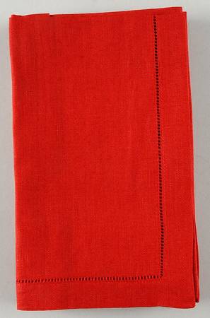 Fine Linens, Napkins (4 Pack) 20" x 20" Red Napkin