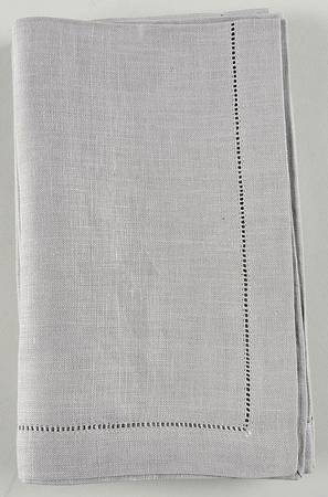 Fine Linens, Napkins (4 Pack) 20" x 20" Gray Linen Napkin