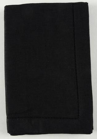 Fine Linens, Napkins (4 Pack) 20" X 20" Black Napkin