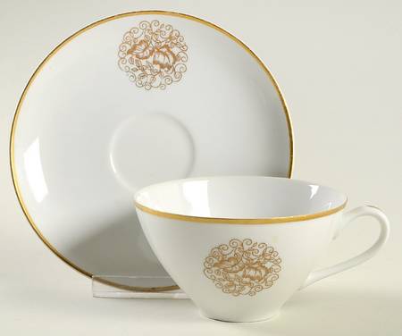 Dorchester Flat Cup & Saucer Set by Yamaka