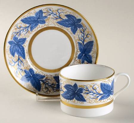 Hampton Court Blue Flat Cup & Saucer Set