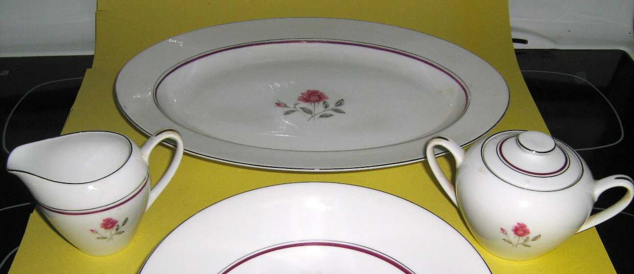 Wedding Rose 14" Oval Serving Platter