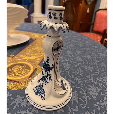 Blue Onion 8" Tall Candlestick