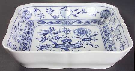 Blue Onion 8" Square Vegetable Bowl