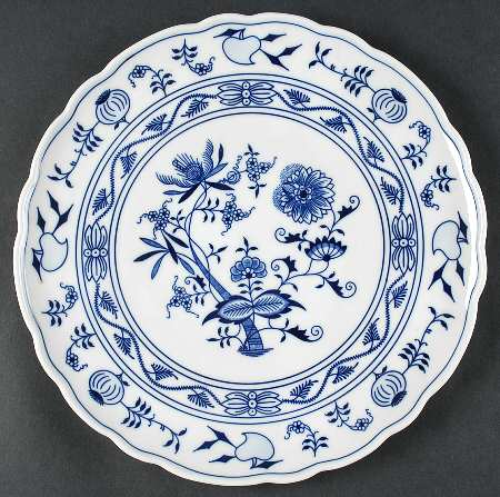 Blue Onion Cake Plate