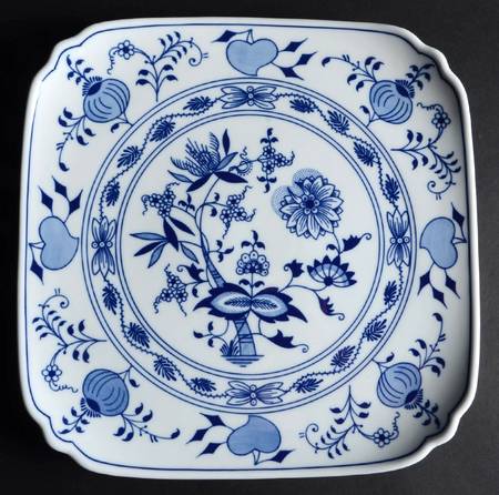 Blue Onion Square Dinner Plate