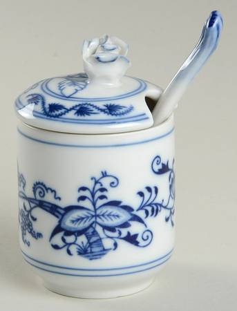 Blue Onion Jam/Jelly & Lid W/Spoon