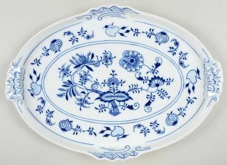 Blue Onion 15" Oval Handled Tray