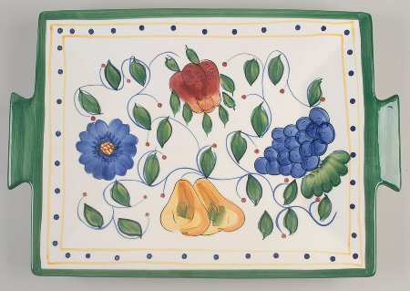 Algarve 17" Rectangular Handled Serving Platter