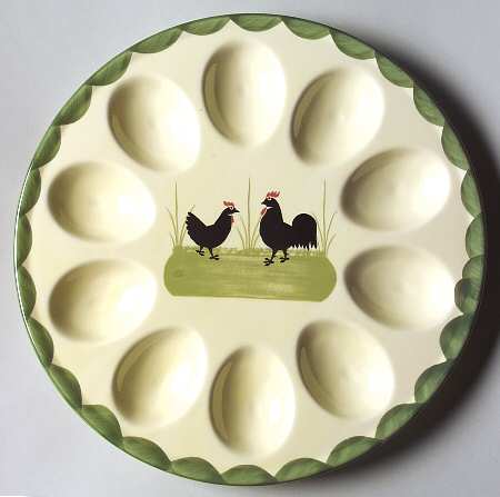 Cocks and Hens Deviled Egg Plate