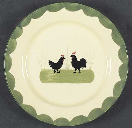 Cocks and Hens Bread & Butter Plate