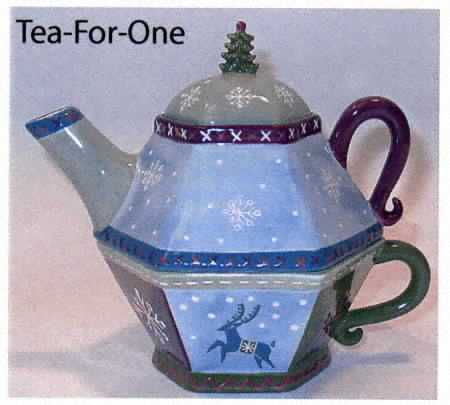 Ski Lodge Individual Teapot & Lid by Zrike