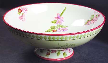 Apple Blossoms 13" Large Salad Serving Bowl