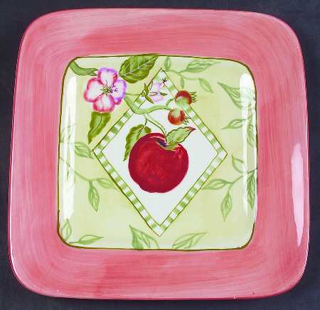 Apple Blossoms Square Salad Plate