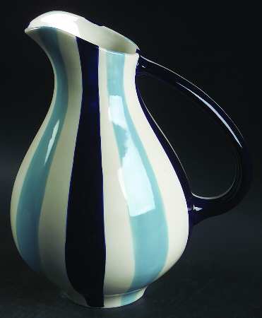 Stripes Blue (Blue Navy White) 80 Oz Pitcher