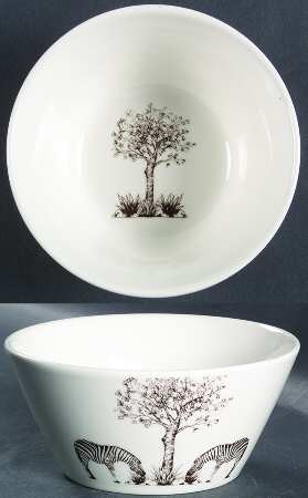 Safari Animal Toile Soup/Cereal Bowl