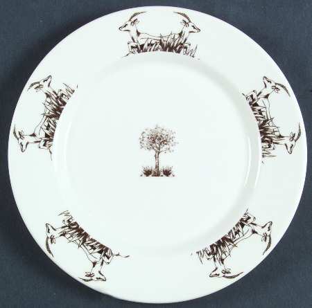 Safari Animal Toile Salad Plate