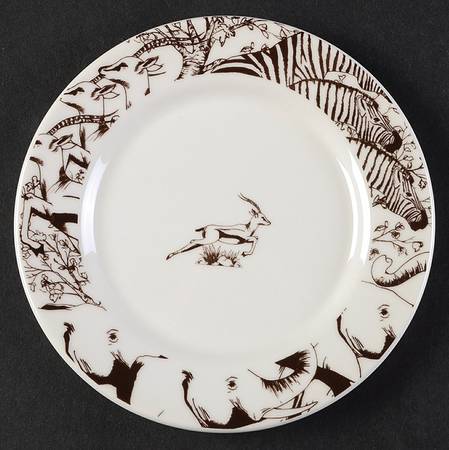 Safari Animal Toile Canape Plate