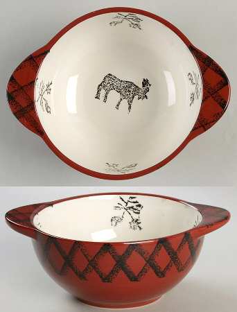 Cabin Fever (Woolrich) Lugged Soup/Cereal Bowl