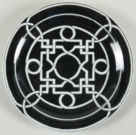 Labyrinth Black Salad Plate